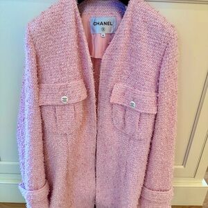 Authentic CHANEL 2021 Pink Tween Pattern Jacket - Size M / US 8 / FR40